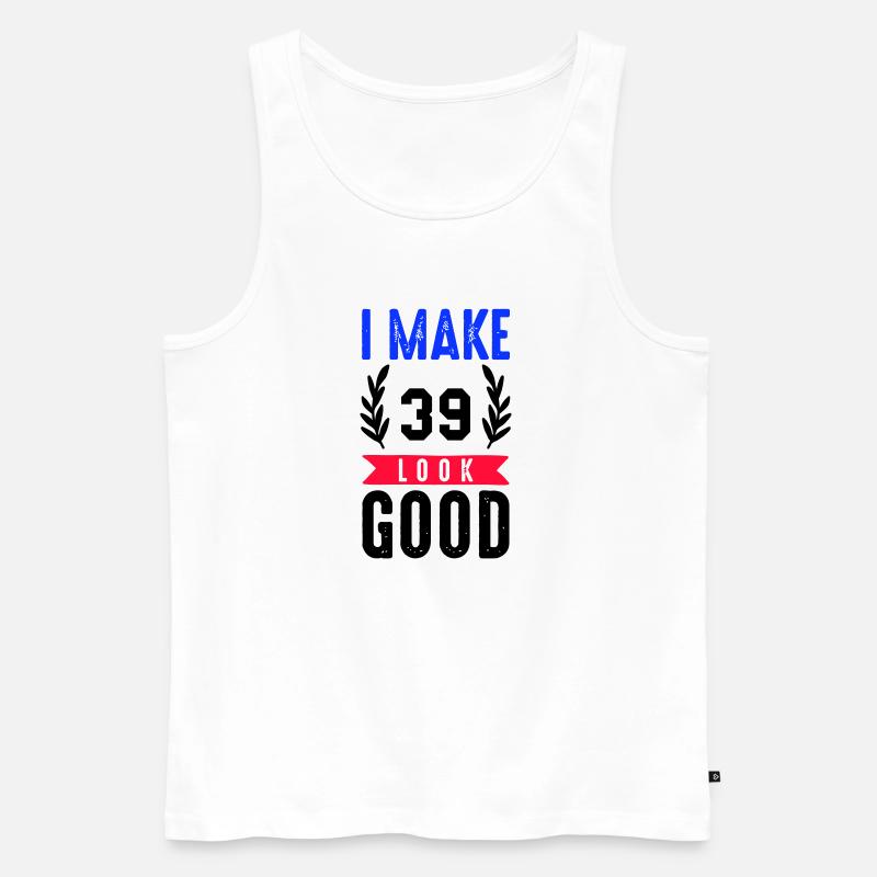look good 39 - Männer Premium Bio Tank Top - Weiß