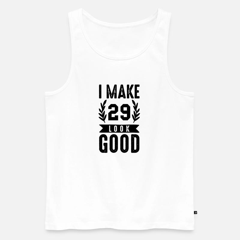 look good 29 - Männer Premium Bio Tank Top - Weiß