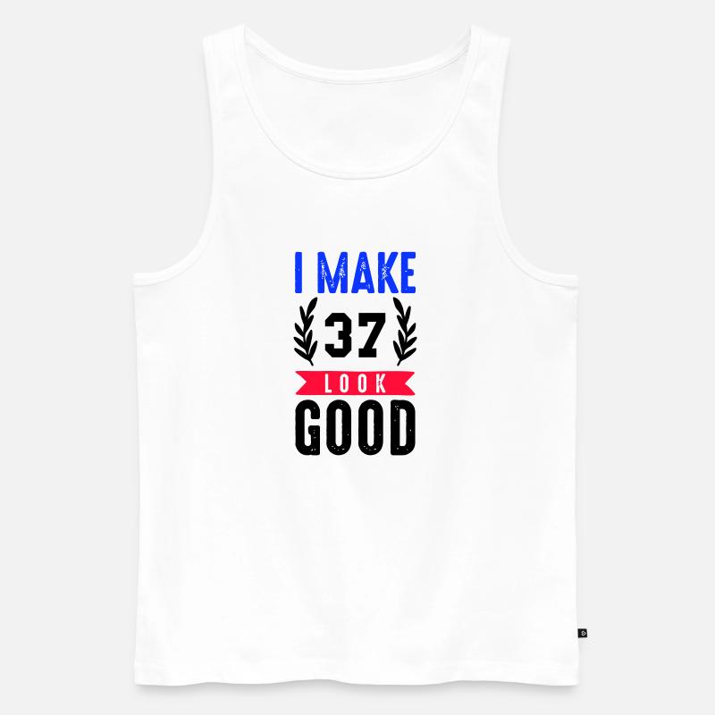 look good 37 - Männer Premium Bio Tank Top - Weiß