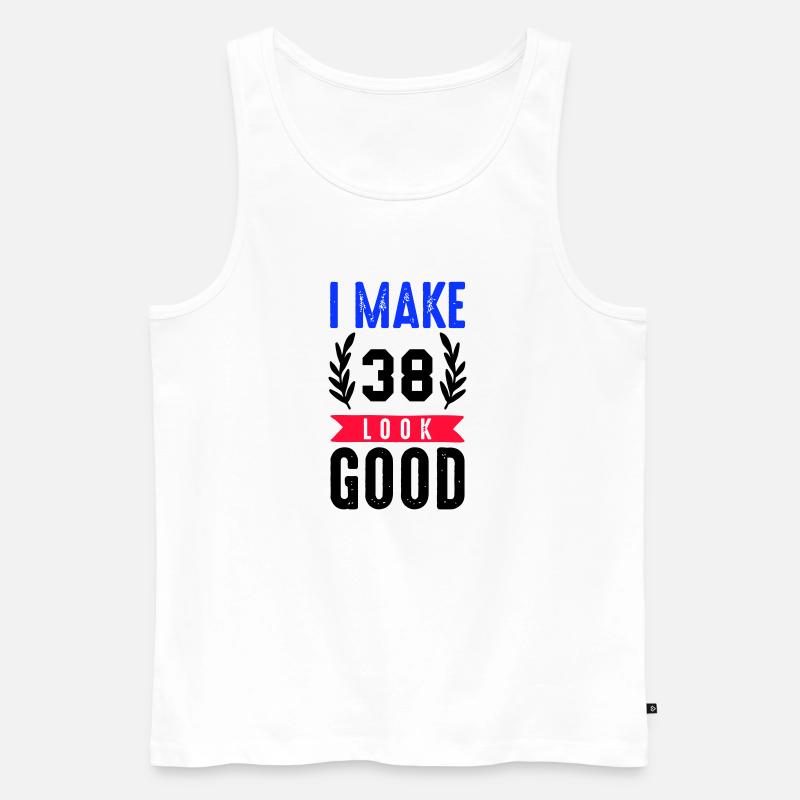 look good 38 - Männer Premium Bio Tank Top - Weiß