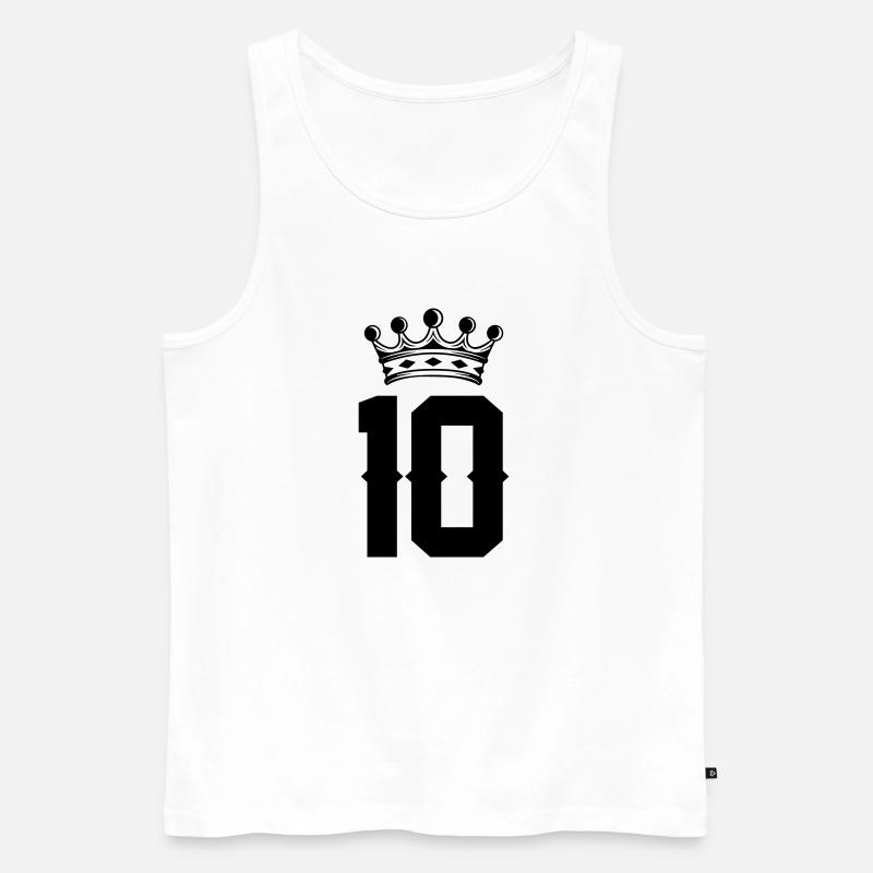10 krone - Männer Premium Bio Tank Top - Weiß