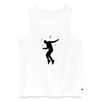 Dancing Dance Music - Men's Premium Organic Tank Top - white - Front - AI Model Male 178 light (178cm)