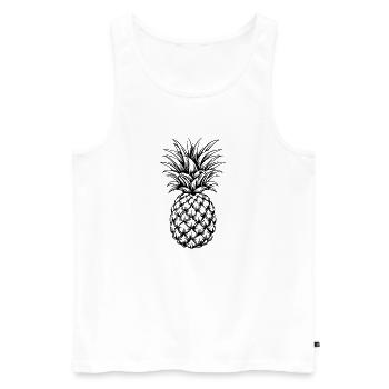 Pineapple - Men's Premium Organic Tank Top - white - Front - Michal (187cm)