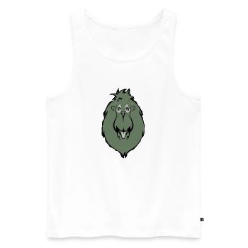 Affe - Männer Premium Bio Tank Top - Weiß - Vorne - Michal (187cm)