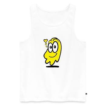 Love Ghost Yellow - Men's Premium Organic Tank Top - white - Front - Michal (187cm)