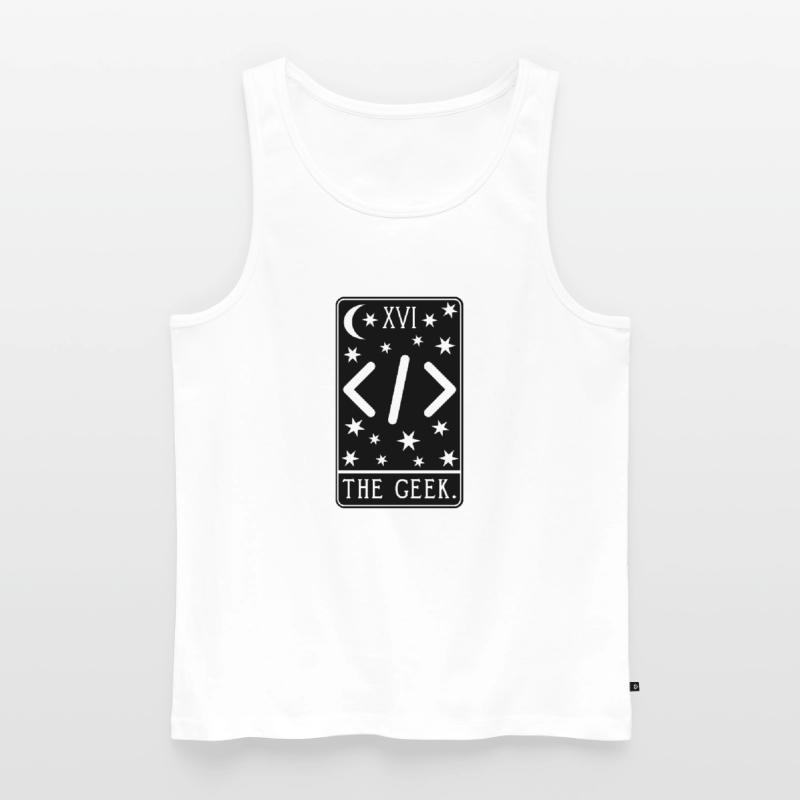 Programmer Tarot Card - Coding Geek Developer Code Men's Premium Organic Tank Top