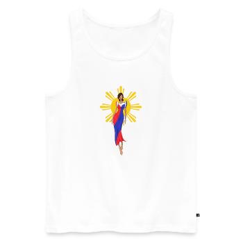 Philippinen Filipina Flagge Filipiniana I Geschenk - Männer Premium Bio Tank Top - Weiß - Vorne - Michal (187cm)