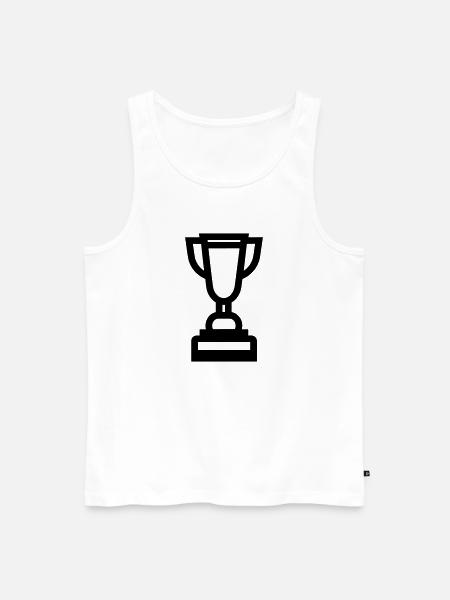 trophy - Men's Premium Organic Tank Top - white
