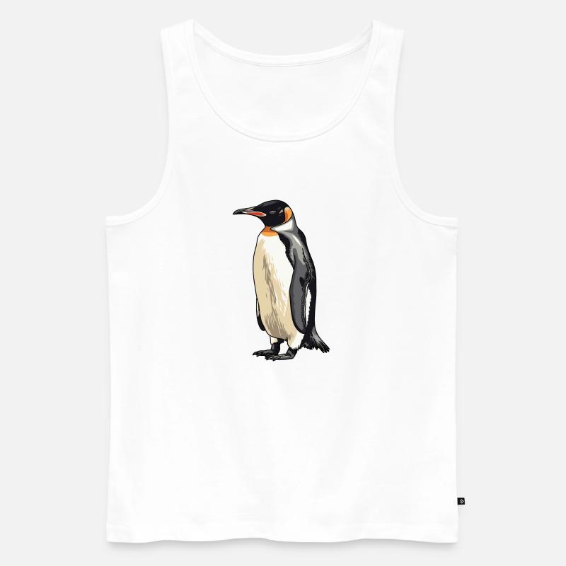 Pinguin - Männer Premium Bio Tank Top - Weiß