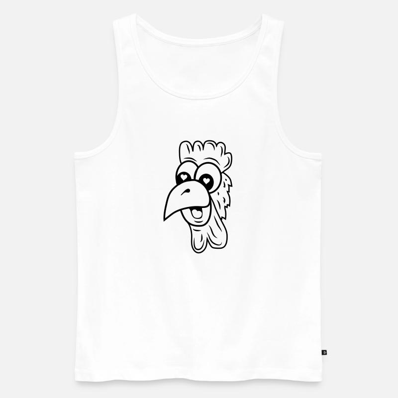 verliebtes huhn - Männer Premium Bio Tank Top - Weiß