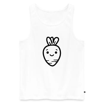 Karotte - Männer Premium Bio Tank Top - Weiß - Vorne - AI Model Male 178 light (178cm)
