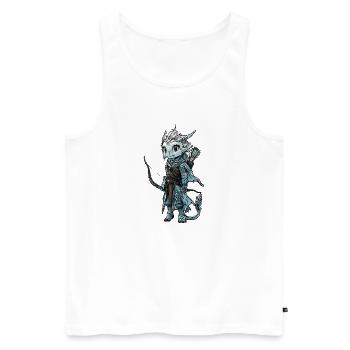 Ranger Ice draconic character - Débardeur bio Premium Homme - blanc - Devant - Michal (187cm)