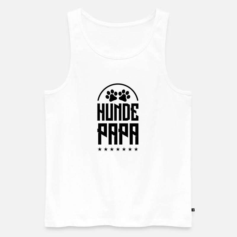 hunde papa - Männer Premium Bio Tank Top - Weiß
