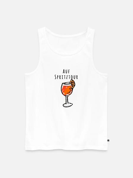 Illustration,Glass, Cocktail,Spritz,Joyride - Men's Premium Organic Tank Top - white