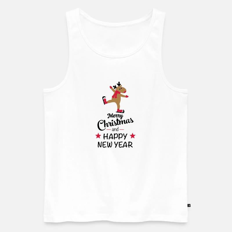 Lustige Weihnachten - Männer Premium Bio Tank Top - Weiß
