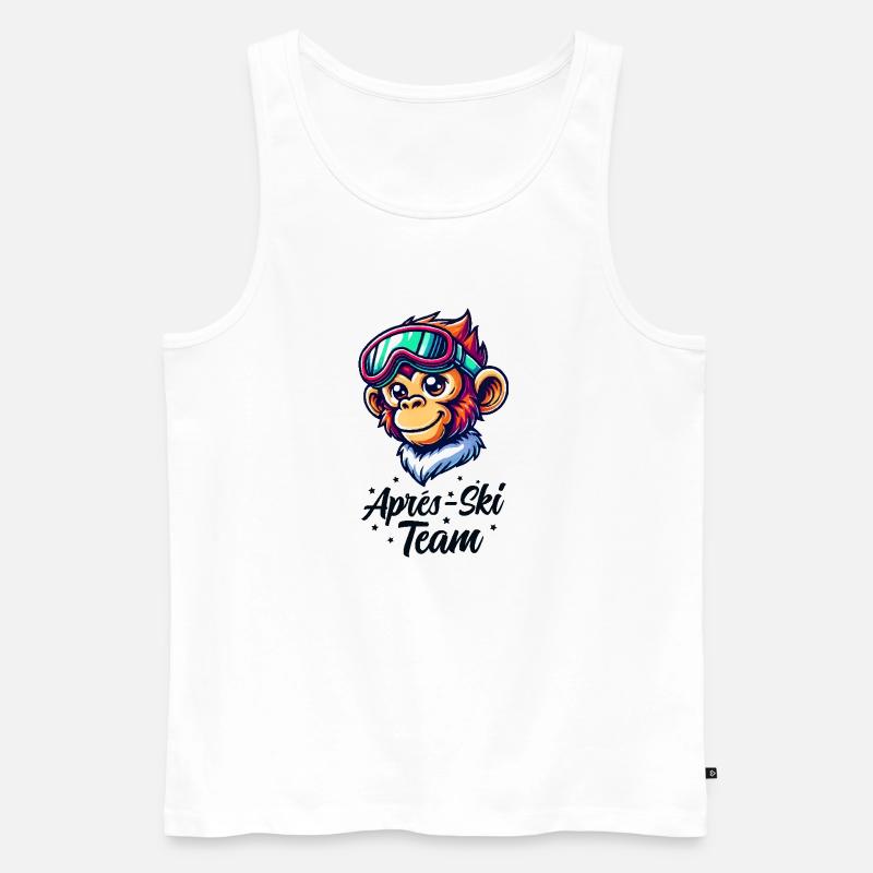 Affe Apres Ski Team - Männer Premium Bio Tank Top - Weiß