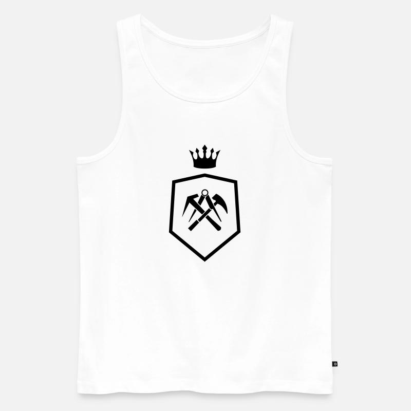 dachdecker wappen - Männer Premium Bio Tank Top - Weiß