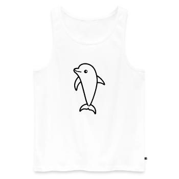 dolphin - Men's Premium Organic Tank Top - white - Front - AI Model Male 178 light (178cm)
