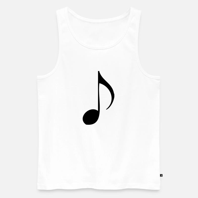 Musiknote - Männer Premium Bio Tank Top - Weiß