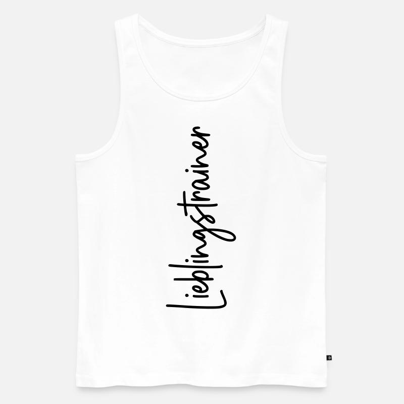 Lieblingstrainer - Männer Premium Bio Tank Top - Weiß