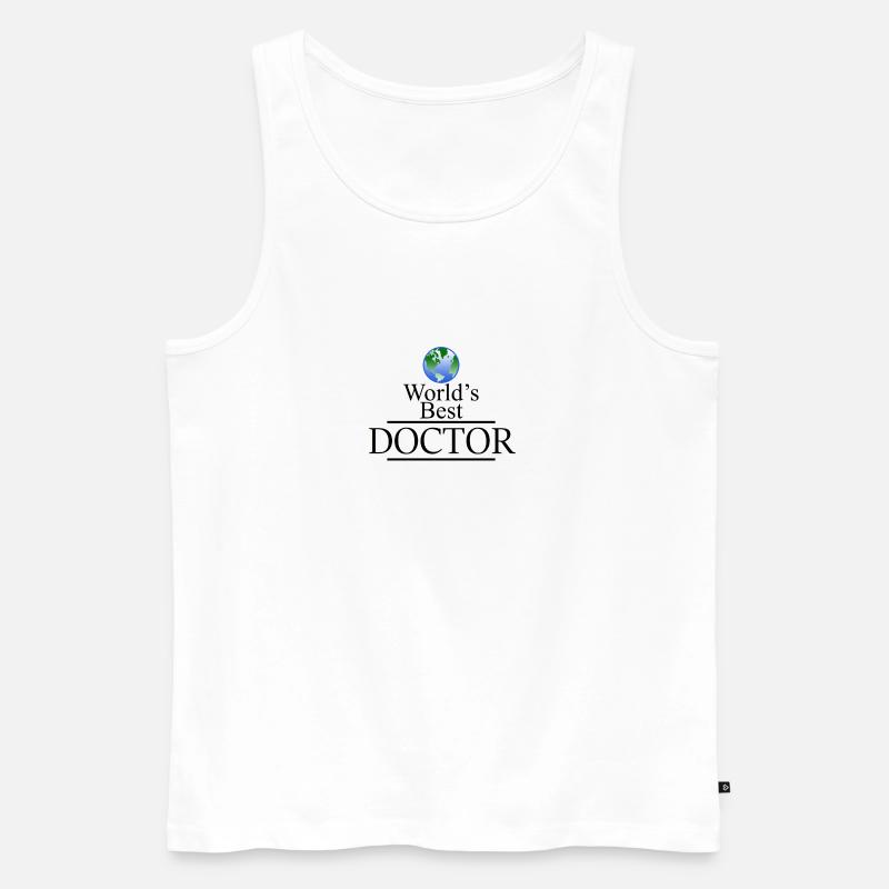 Weltbester Doktor - Männer Premium Bio Tank Top - Weiß