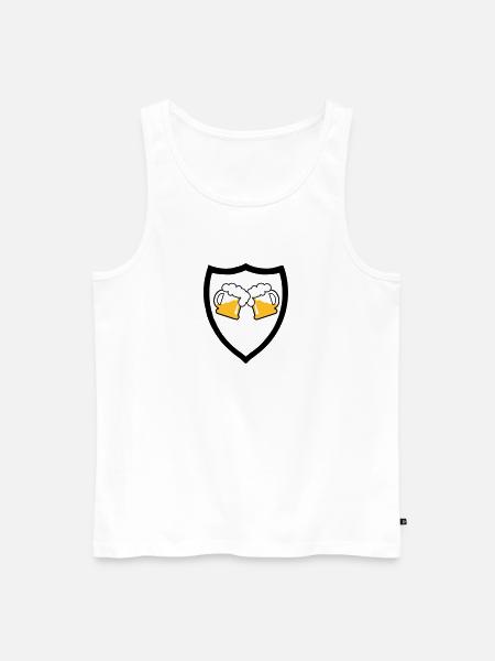 Beer emblem 3c - Men's Premium Organic Tank Top - white