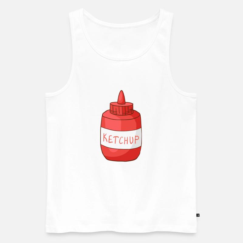 Ketchup - Männer Premium Bio Tank Top - Weiß