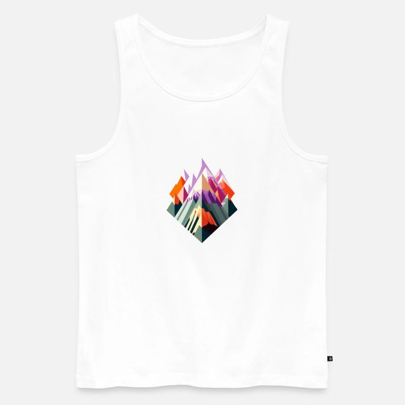 Vektor Berge 02 - Männer Premium Bio Tank Top - Weiß