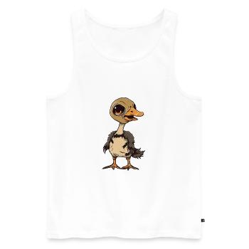 Gans Halloween Comic Lustig - Männer Premium Bio Tank Top - Weiß - Vorne - AI Model Male 178 light (178cm)