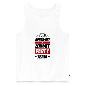 Après Ski Zermatt Party Team - Men's Premium Organic Tank Top - white - Front - Michal (187cm)