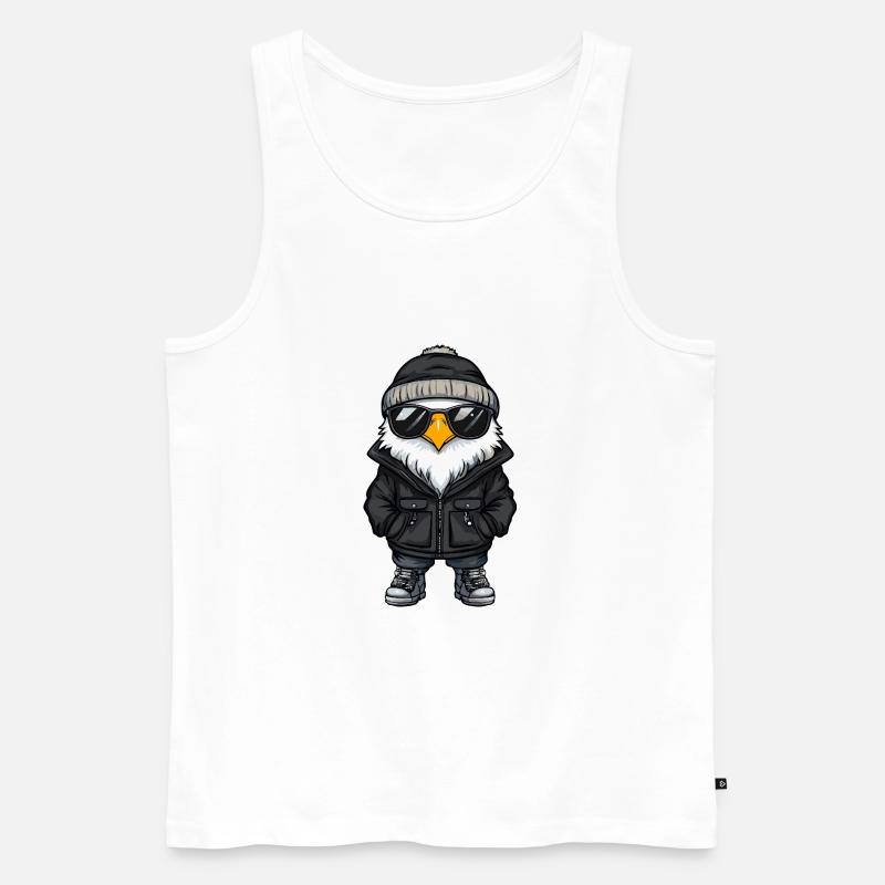 Adler Cool Comic - Männer Premium Bio Tank Top - Weiß