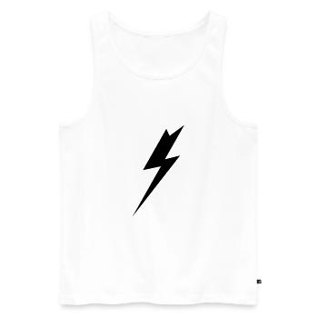 foudre - Débardeur bio Premium Homme - blanc - Devant - AI Model Male 178 light (178cm)