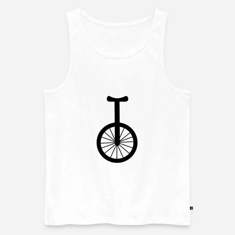 Einrad - Männer Premium Bio Tank Top - Weiß