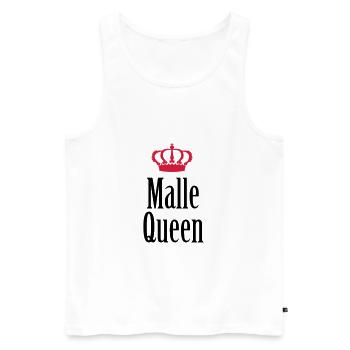 Malle Queen (2c) - Men's Premium Organic Tank Top - white - Front - Michal (187cm)
