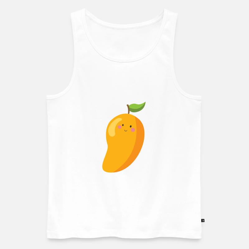 mango - Männer Premium Bio Tank Top - Weiß