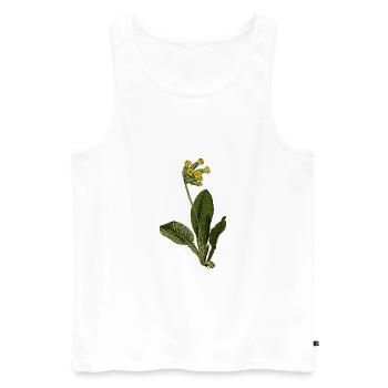 Primula veris - Men's Premium Organic Tank Top - white - Front - Michal (187cm)