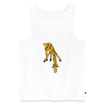 Giraffe 2 - Männer Premium Bio Tank Top - Weiß - Vorne - Michal (187cm)