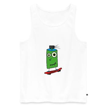 Conseil pulvérisateur - Débardeur bio Premium Homme - blanc - Devant - AI Model Male 178 light (178cm)