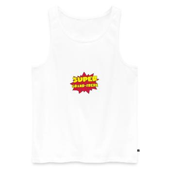 Super GRAND-FRERE - Débardeur bio Premium Homme - blanc - Devant - Michal (187cm)