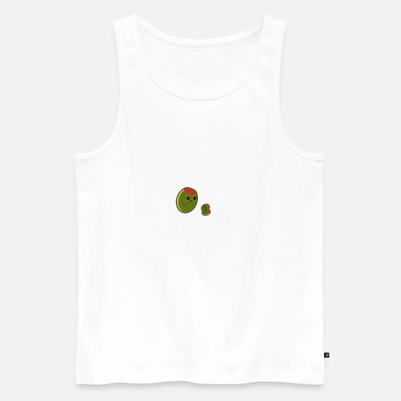 oliven zwilinge - Männer Premium Bio Tank Top - Weiß