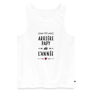 Arrière Papy - Famille - Grand-Père - Papi - Noël - Men's Premium Organic Tank Top - white - Front - AI Model Male 178 light (178cm)