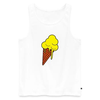 Schmelzendes Eis  Pop Art - Men's Premium Organic Tank Top - white - Front - AI Model Male 178 light (178cm)