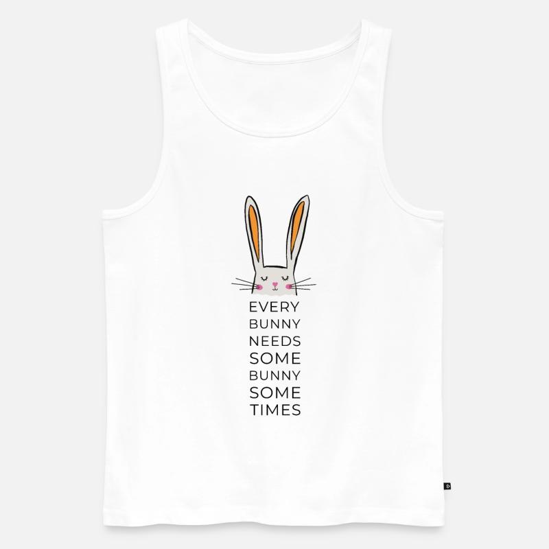 every bunny needs some bunny - Männer Premium Bio Tank Top - Weiß