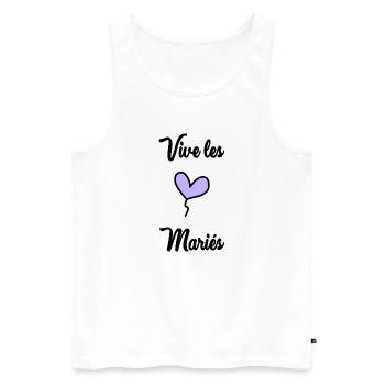 FUTURE MARIEE. EVJF. MARIEE. TEAM. TEAM MARIEE - Débardeur bio Premium Homme - blanc - Devant - AI Model Male 178 light (178cm)