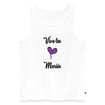 LONG LIVE THE BRIDE AND GROOM - Men's Premium Organic Tank Top - white - Front - AI Model Male 178 light (178cm)