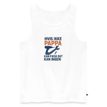 Wenn Papa es nicht reparieren kann - Männer Premium Bio Tank Top - Weiß - Vorne - Michal (187cm)