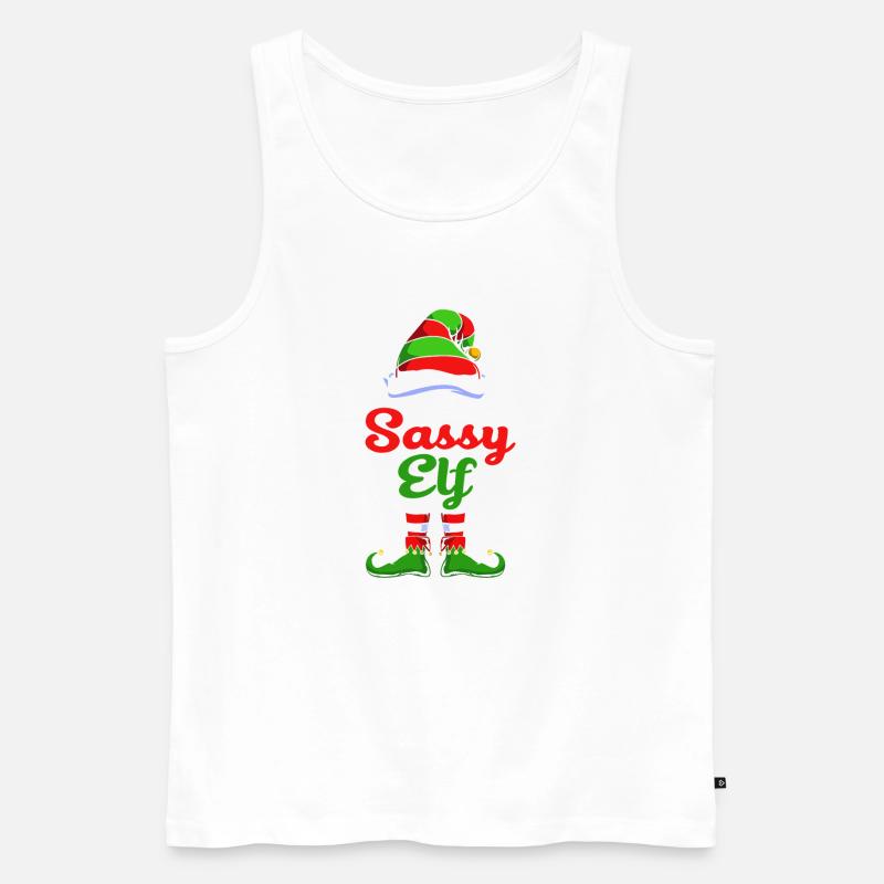 Elfe Elf Weihnachtsgeschenk Nervensäge - Männer Premium Bio Tank Top - Weiß