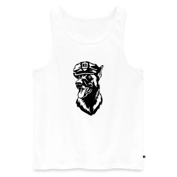 Tête de Malinois - Débardeur bio Premium Homme - blanc - Devant - Michal (187cm)