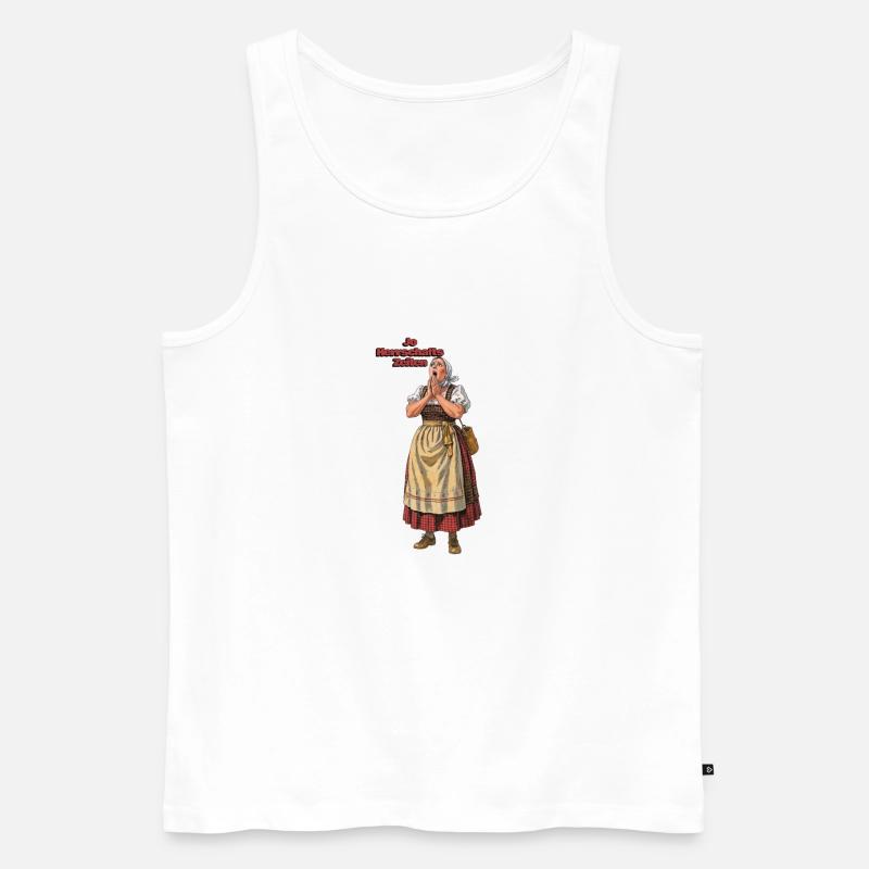Dirndl Retro Jo Herrschaftszeiten - Männer Premium Bio Tank Top - Weiß