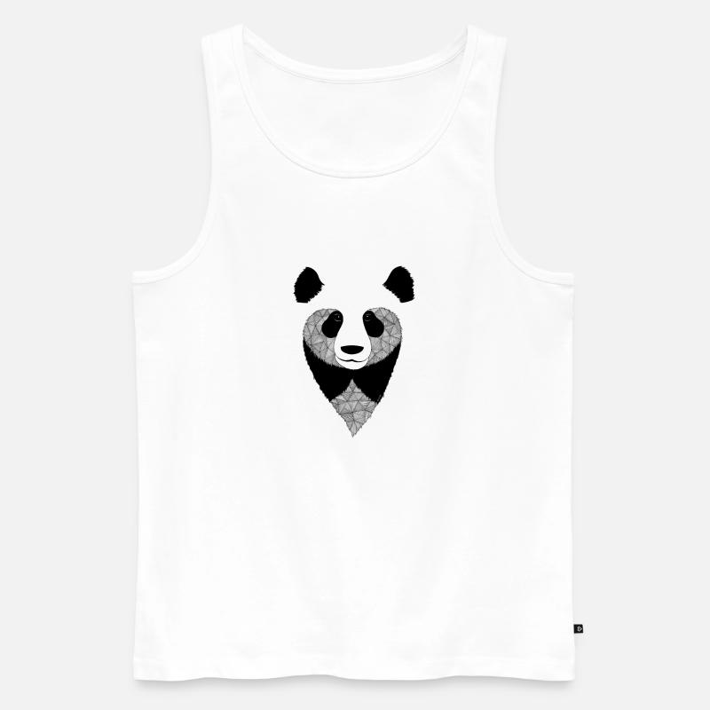 Panda Design - Männer Premium Bio Tank Top - Weiß